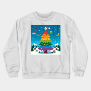 Christmas pride tree Crewneck Sweatshirt